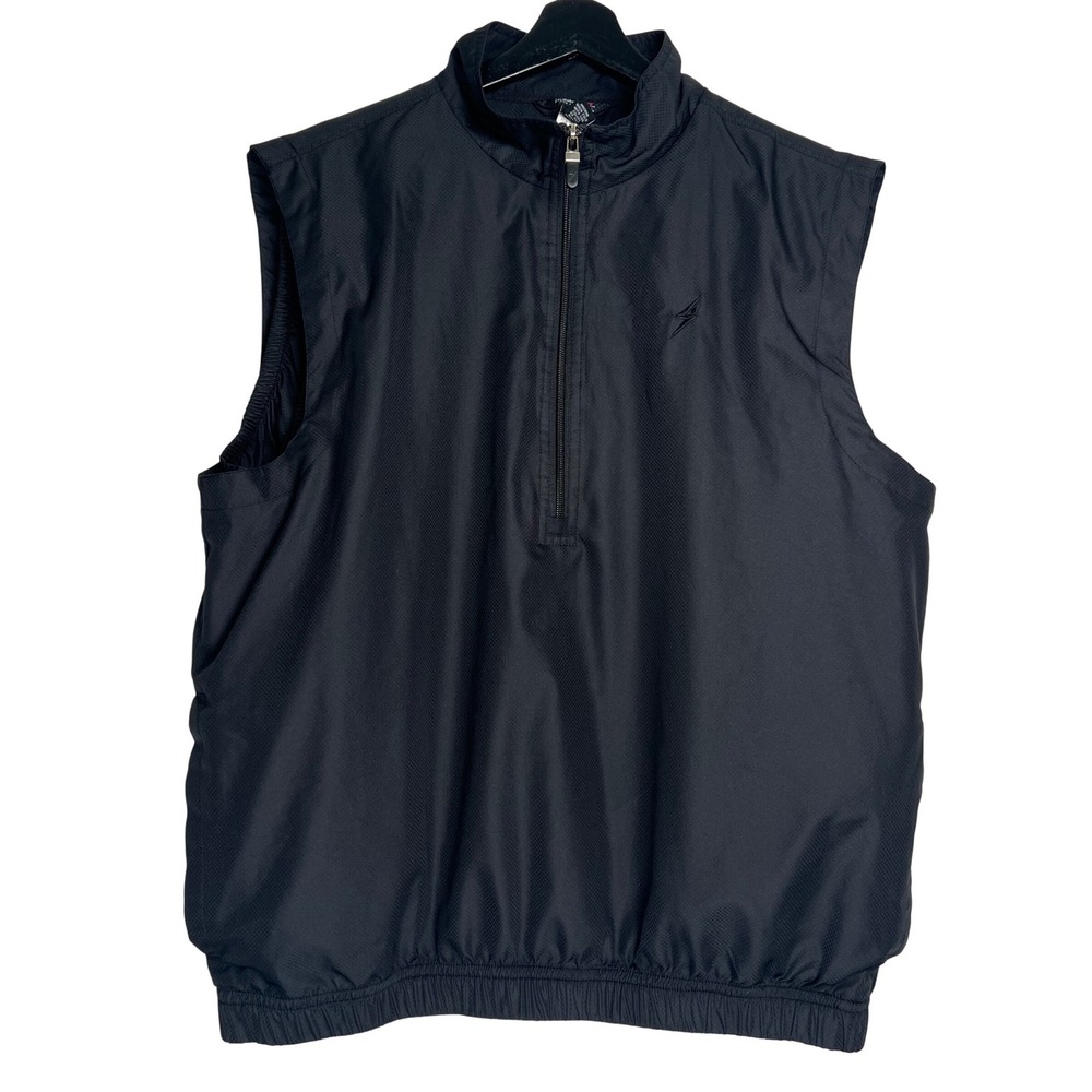 Bubba Golf Steve & Barrys Mens Medium Black Half Zip Golf Wind Vest Sleeveless